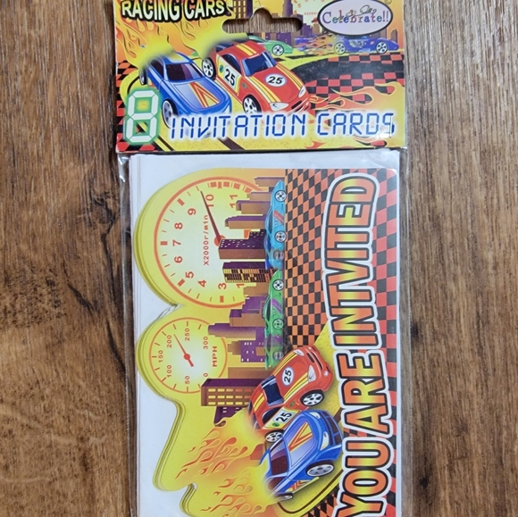 Racecar Birthday Invitations - Picture 2 of 4